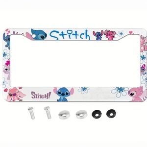 Stitch Aluminum License Plate Frame